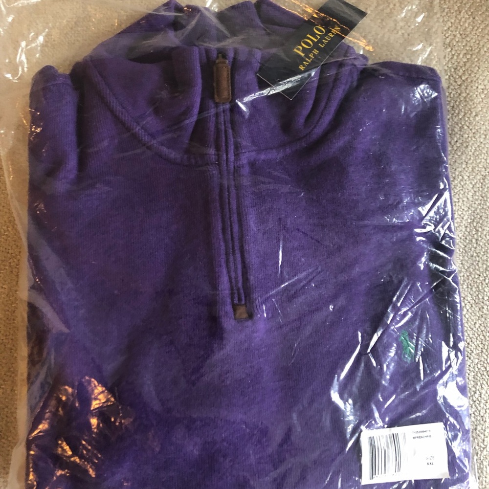 Men’s XXL Polo by Ralph Lauren Cashmere Purple Pullover Sweater